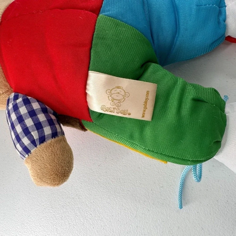 Gabi Toy Carlcow Educational Bear Plush Snap Button & Zipper 16